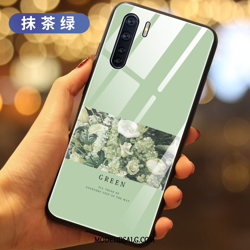 Oppo A91 Etui Glas Cover Hvid Alt Inklusive