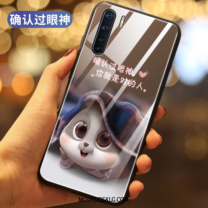 Oppo A91 Etui Glas Smuk Silikone Cover Rød