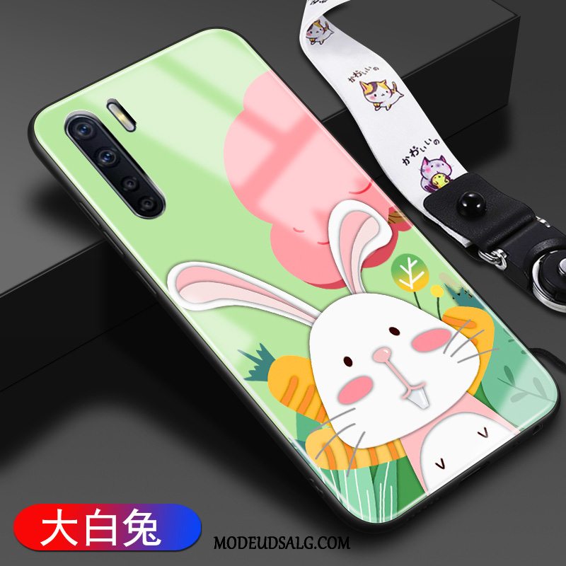 Oppo A91 Etui Hård Trend Silikone Glas Smuk