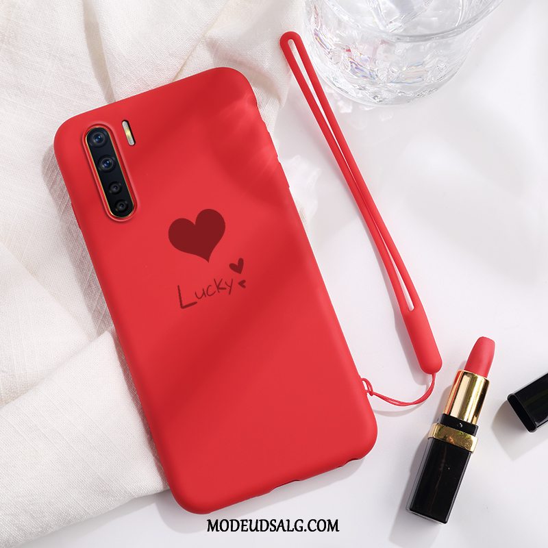 Oppo A91 Etui Kærlighed Simple Cover Net Red Silikone