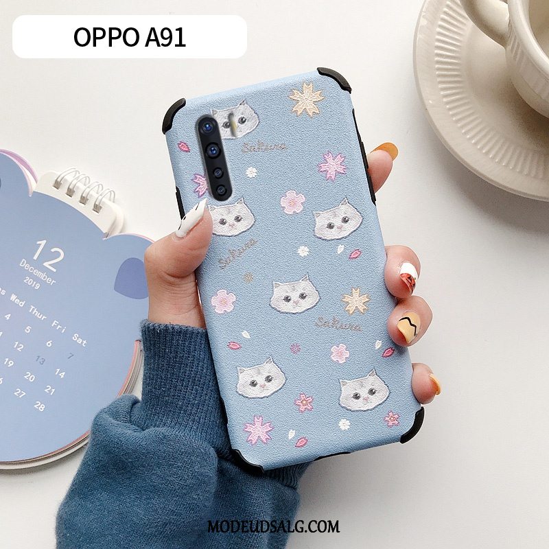 Oppo A91 Etui Lille Sektion Net Red Frisk Anti-fald Blød