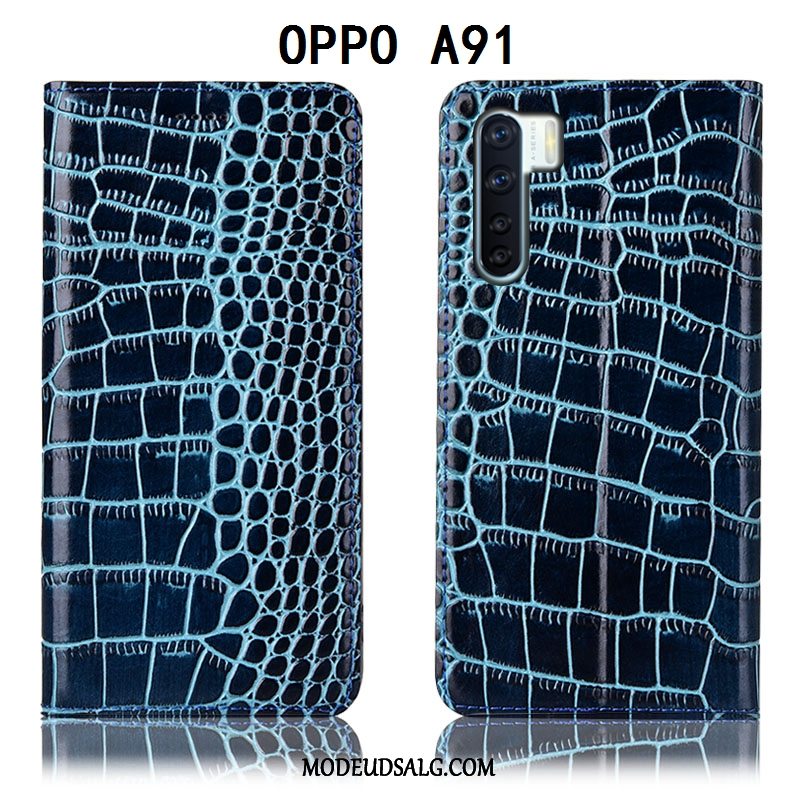 Oppo A91 Etui Lædertaske Alt Inklusive Cover Folio Anti-fald