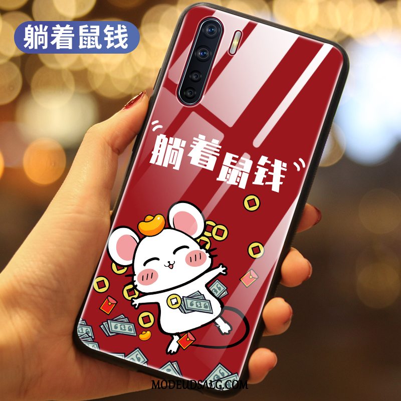 Oppo A91 Etui Silikone Cover Anti-fald Smuk Rotte