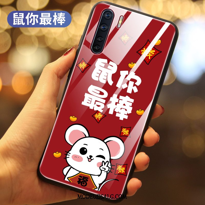 Oppo A91 Etui Silikone Cover Anti-fald Smuk Rotte