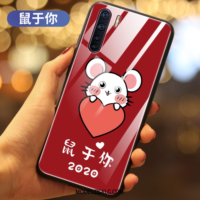 Oppo A91 Etui Silikone Cover Anti-fald Smuk Rotte