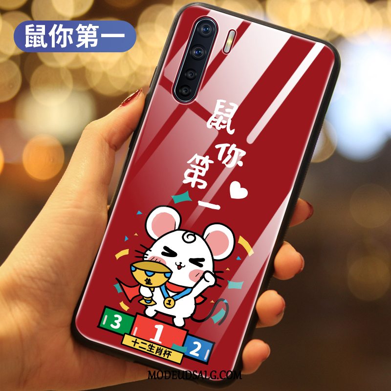 Oppo A91 Etui Silikone Cover Anti-fald Smuk Rotte