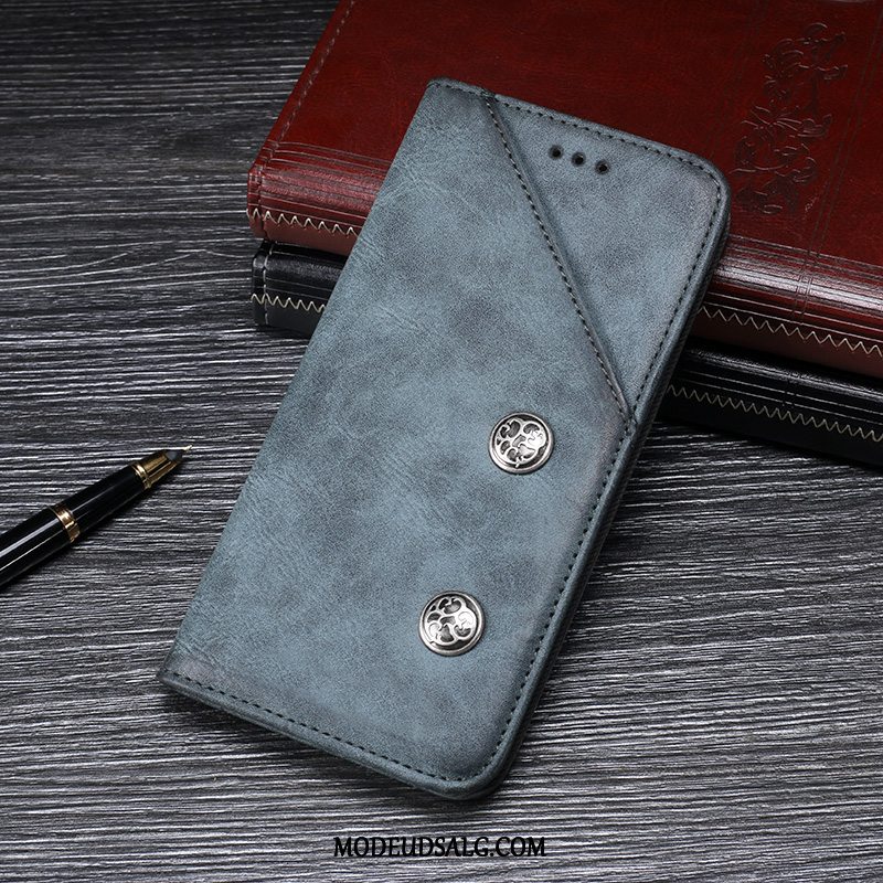 Oppo Ax7 Etui Cover Anti-fald Beskyttelse Folio Lædertaske