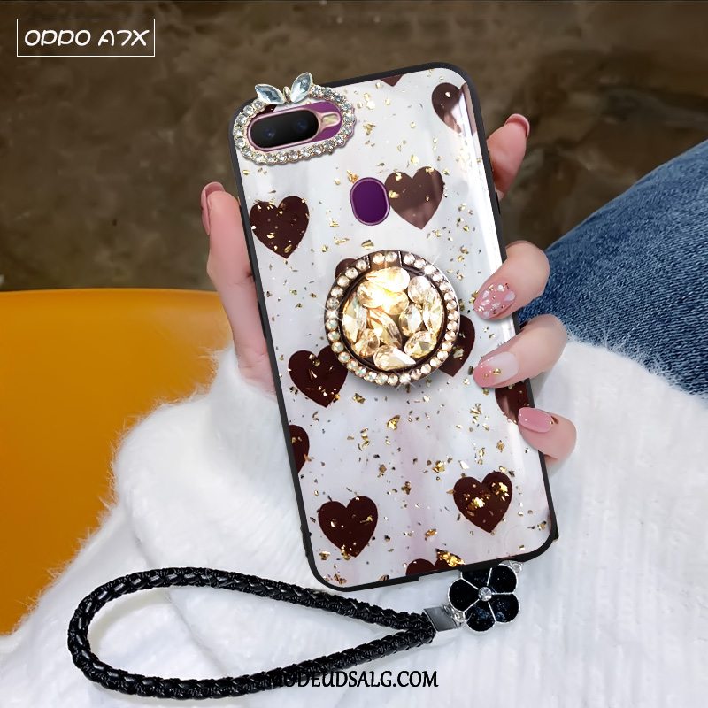 Oppo Ax7 Etui / Cover Gul Rombe Net Red Guld Trend