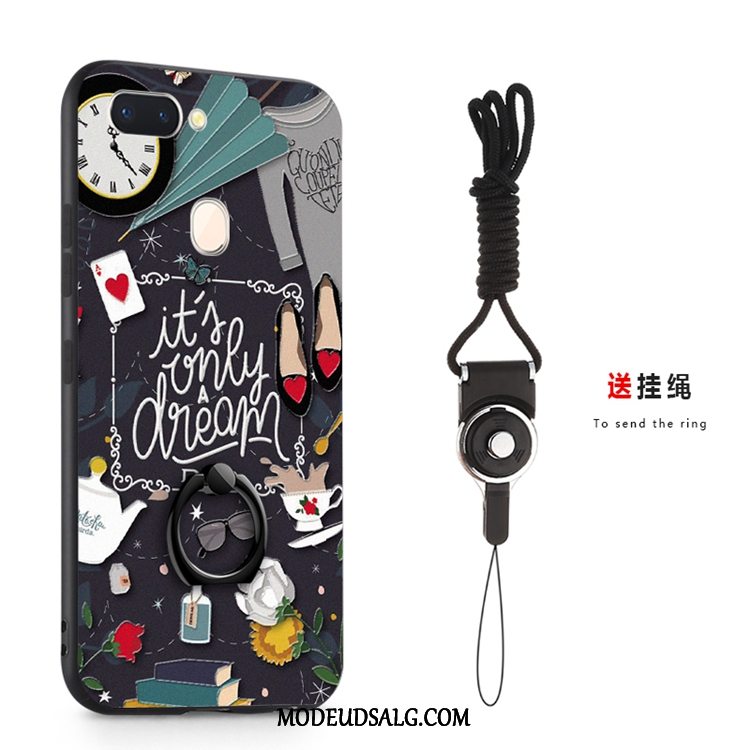 Oppo Ax7 Etui / Cover Kreativ Kat Relief Hård Ring