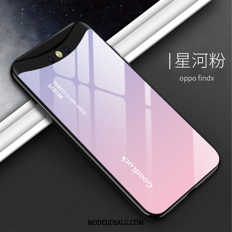 Oppo Find X Etui Beskyttelse Simple Gradient Hængende Ornamenter Farve