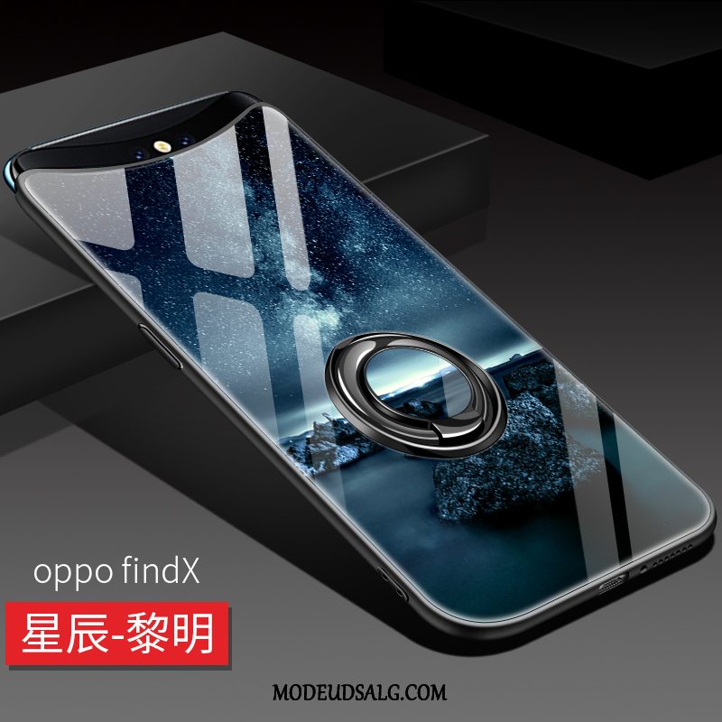 Oppo Find X Etui Blomster Support Glas Beskyttelse Alt Inklusive