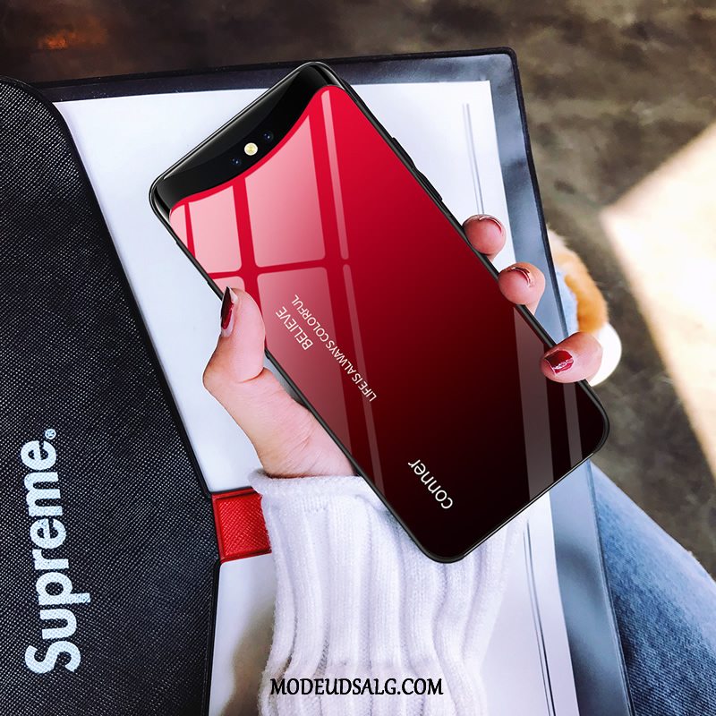 Oppo Find X Etui / Cover Net Red Hvid Elskeren Trend Tynd