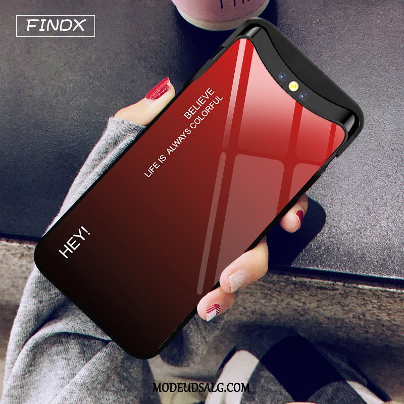 Oppo Find X Etui Elskeren Net Red Glas Kreativ Rød