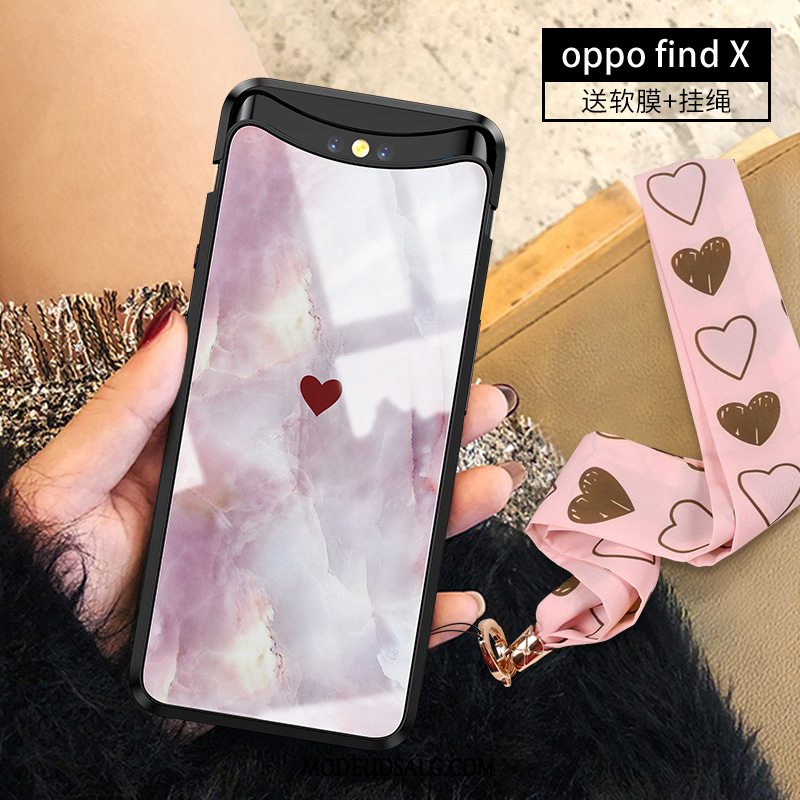 Oppo Find X Etui Membrane Mode Hjerte Silke Glas