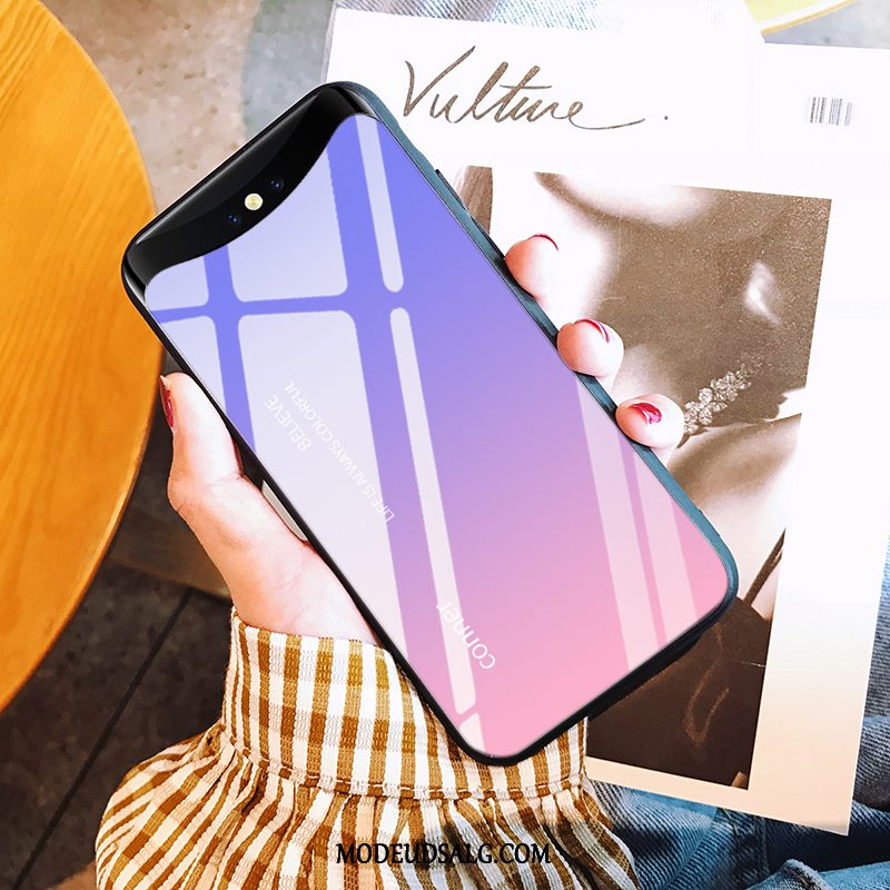 Oppo Find X Etui Rød Silikone Udstrålende Smuk Spejl