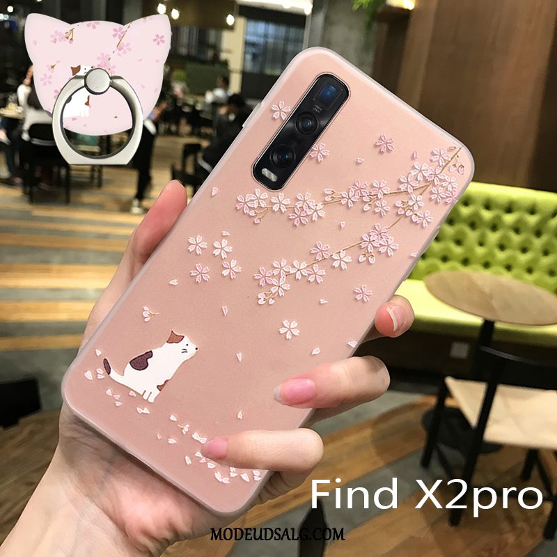 Oppo Find X2 Pro Etui / Cover Anti-fald Lyserød Silikone Vind Blød