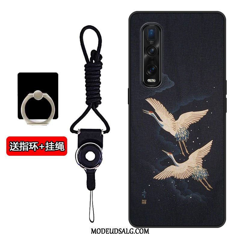 Oppo Find X2 Pro Etui / Cover Tilpas Sort Cartoon Alt Inklusive Anti-fald