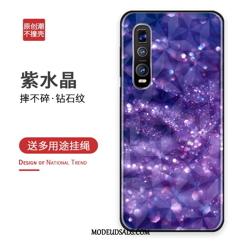 Oppo Find X2 Pro Etui Guld Beskyttelse Mønster Alt Inklusive Cover