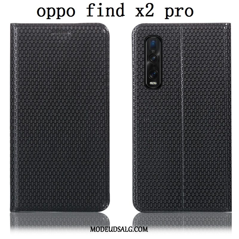 Oppo Find X2 Pro Etui Lædertaske Folio Mønster Cover Beskyttelse