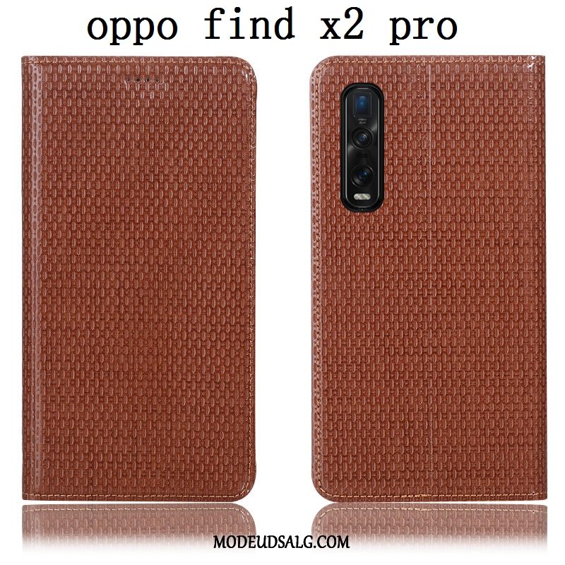 Oppo Find X2 Pro Etui Lædertaske Folio Mønster Cover Beskyttelse