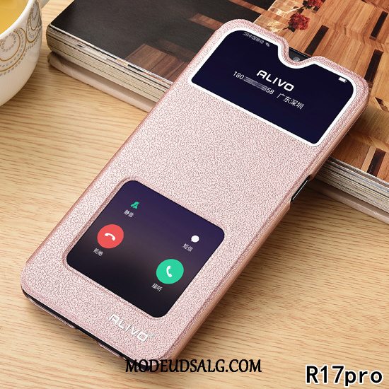 Oppo R15 Etui Anti-fald Lædertaske Clamshell Alt Inklusive Hård