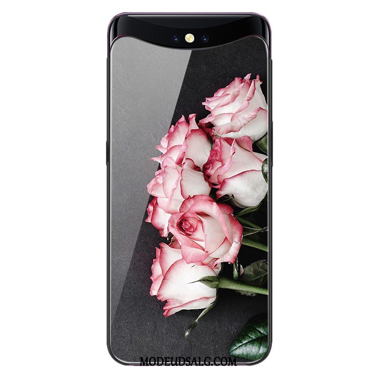 Oppo R15 Etui / Cover Blomster Spejl Glas Silikone