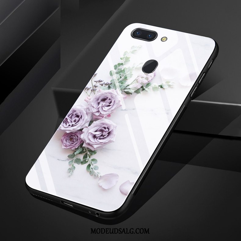 Oppo R15 Etui / Cover Blomster Spejl Glas Silikone