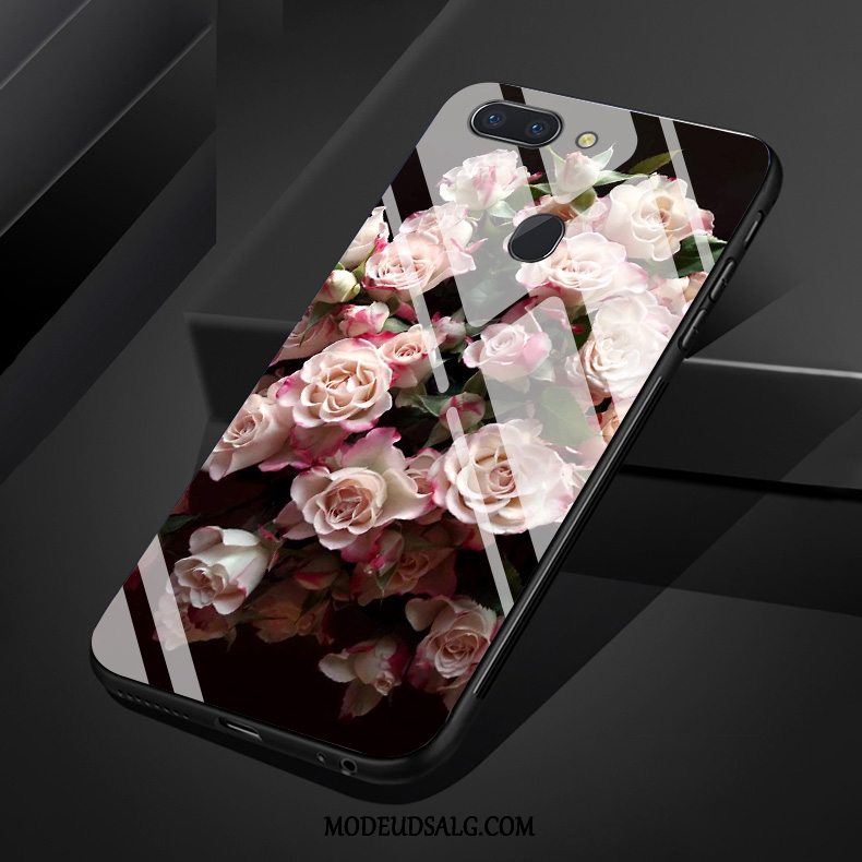 Oppo R15 Etui / Cover Blomster Spejl Glas Silikone