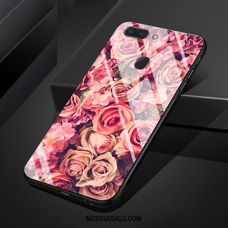 Oppo R15 Etui / Cover Blomster Spejl Glas Silikone