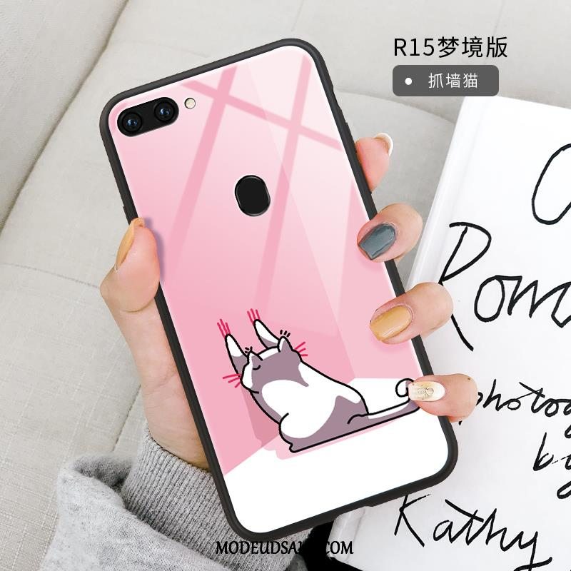 Oppo R15 Etui Gul Anti-fald Trendy Alt Inklusive Glas