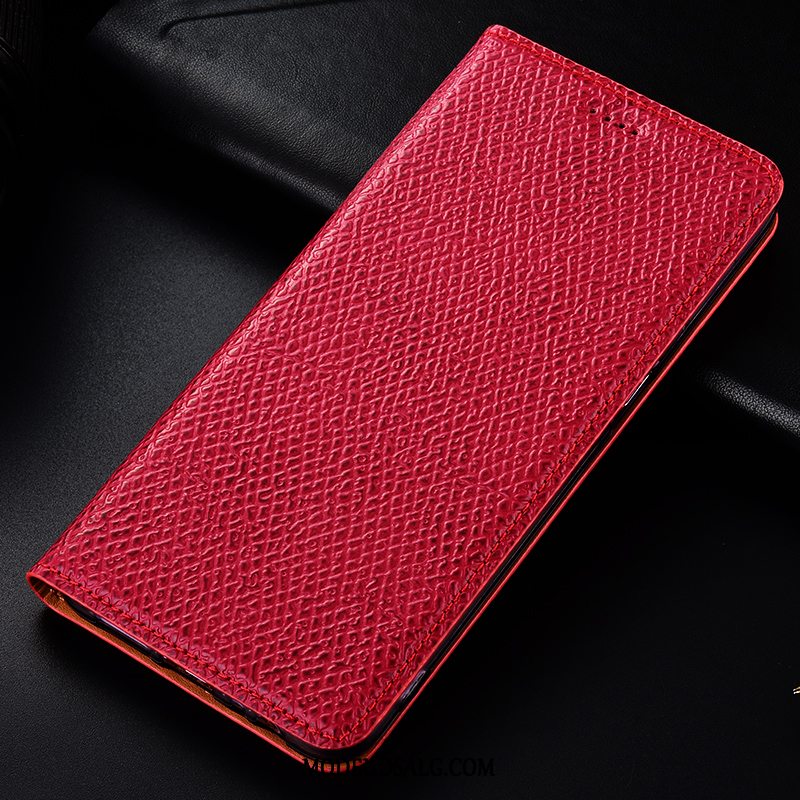 Oppo R15 Etui Mesh Anti-fald Beskyttelse Ægte Læder Cover