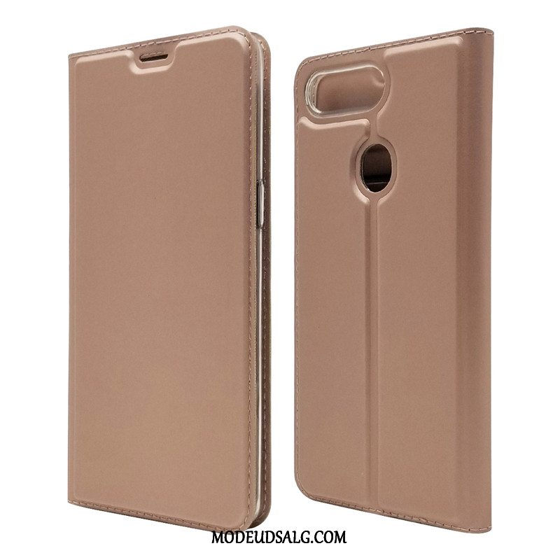 Oppo R15 Pro Etui Anti-fald Lædertaske Folio Silikone Cover