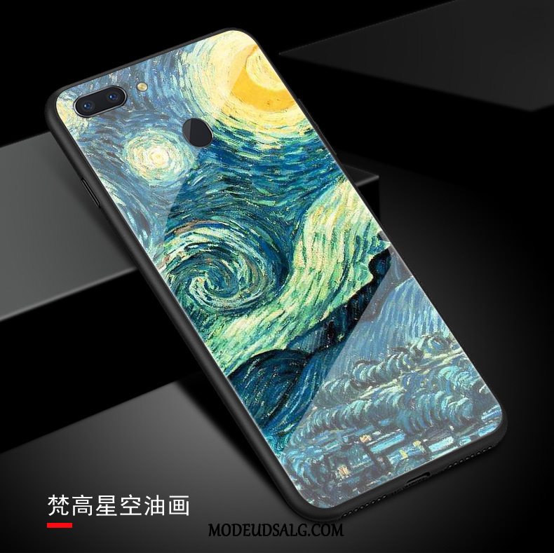 Oppo R15 Pro Etui Europa Kunst Hærdet Glas Høj Af Personlighed