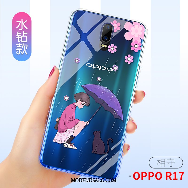 Oppo R17 Etui Af Personlighed Tynd Gennemsigtig Net Red Silikone