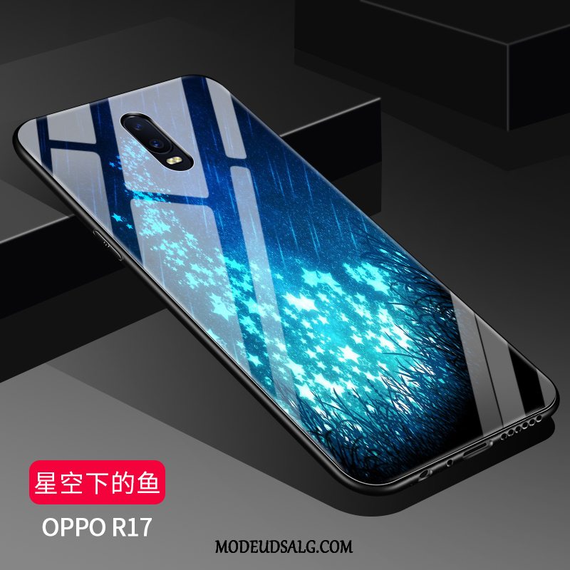 Oppo R17 Etui Alt Inklusive Kreativ Silikone Nubuck Glas