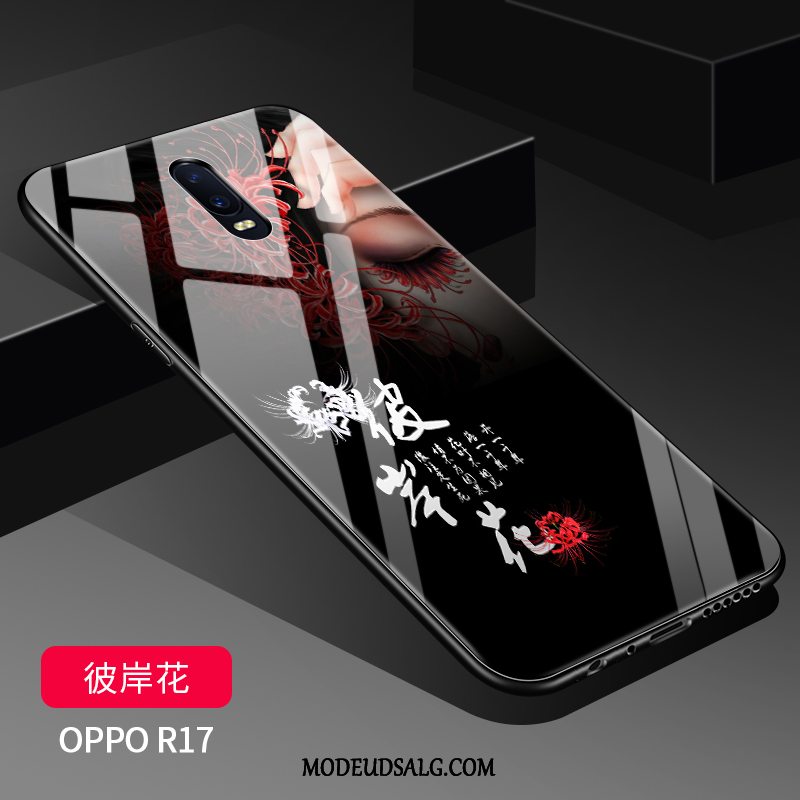 Oppo R17 Etui Alt Inklusive Kreativ Silikone Nubuck Glas