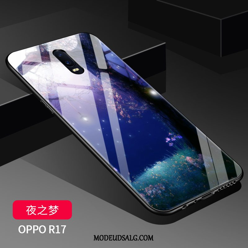 Oppo R17 Etui Alt Inklusive Kreativ Silikone Nubuck Glas