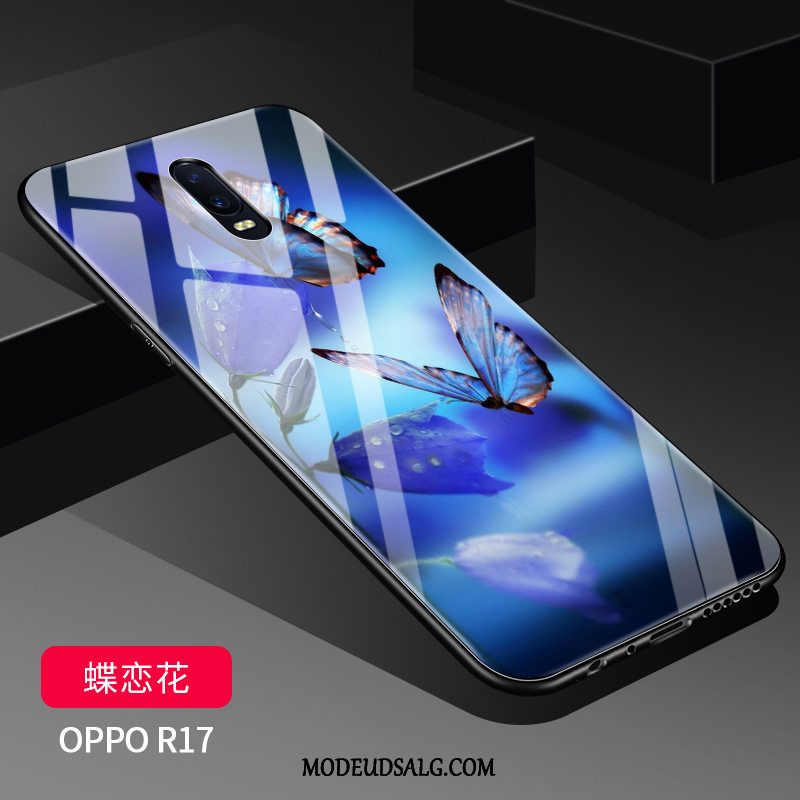 Oppo R17 Etui Alt Inklusive Kreativ Silikone Nubuck Glas