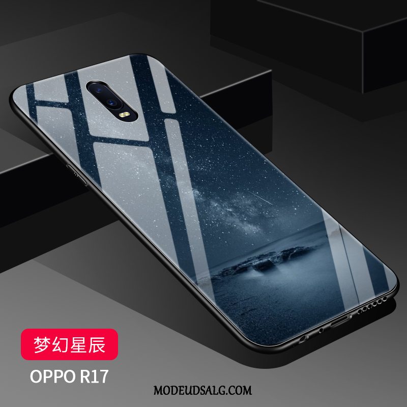 Oppo R17 Etui Alt Inklusive Kreativ Silikone Nubuck Glas