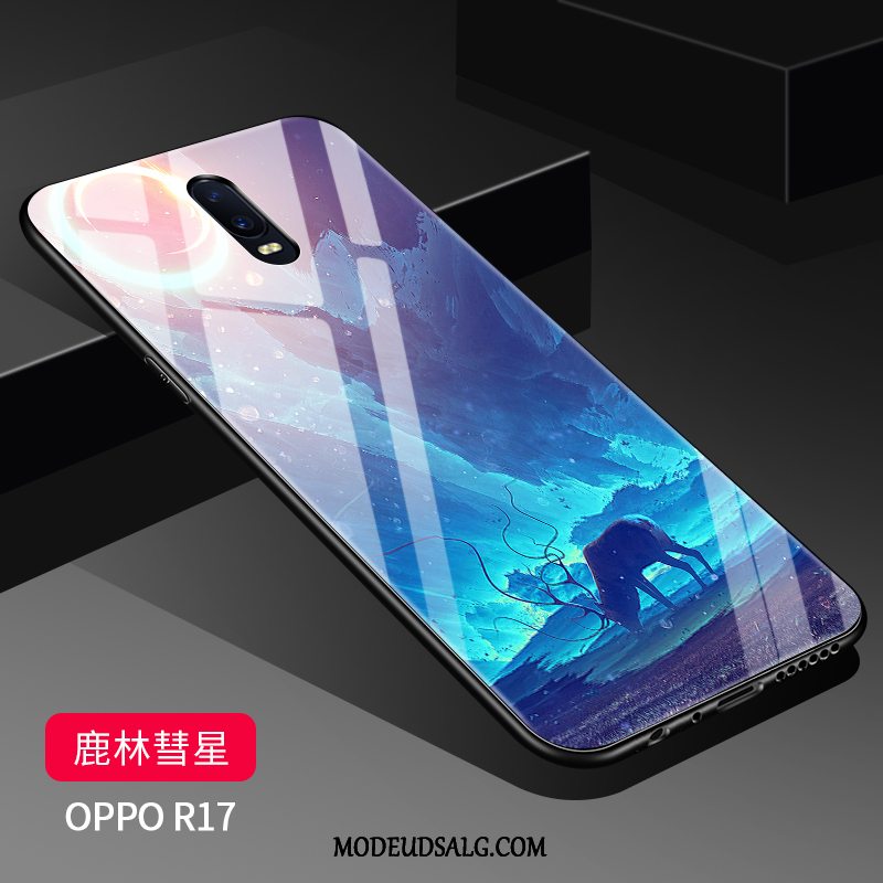 Oppo R17 Etui Alt Inklusive Kreativ Silikone Nubuck Glas