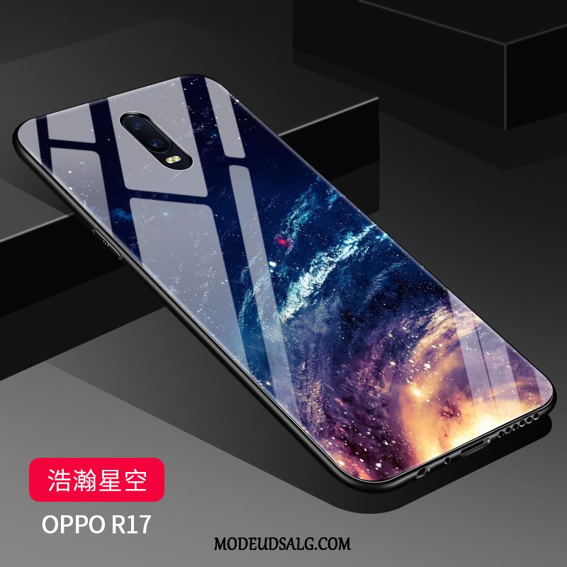 Oppo R17 Etui Alt Inklusive Kreativ Silikone Nubuck Glas