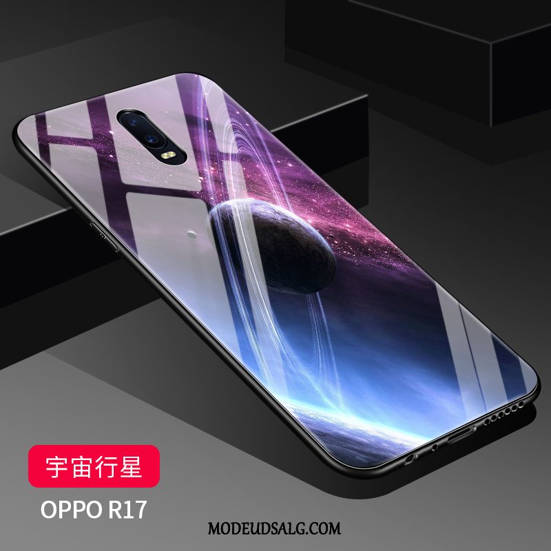 Oppo R17 Etui Alt Inklusive Kreativ Silikone Nubuck Glas