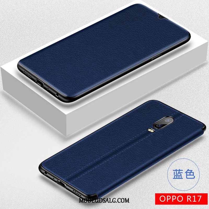 Oppo R17 Etui Blød Silikone Rød Lædertaske Hård