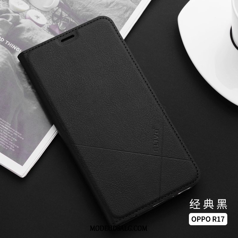 Oppo R17 Etui / Cover Beskyttelse Silikone Alt Inklusive Anti-fald Lædertaske