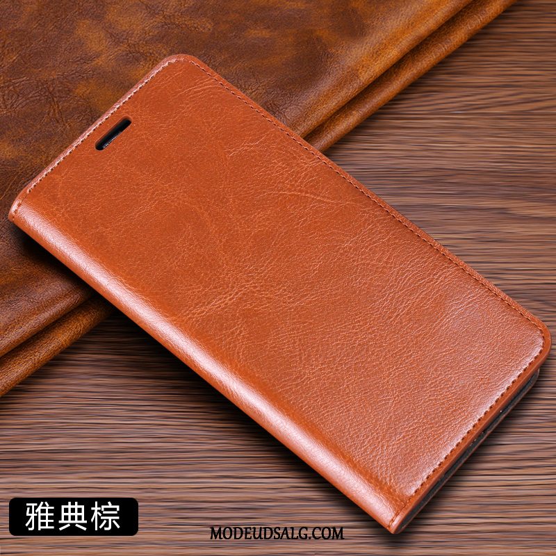 Oppo R17 Etui Cover Ægte Læder Simple Kreativ Blød