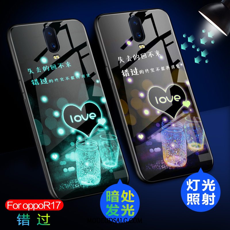 Oppo R17 Etui Glas Cover Beskyttelse Anti-fald Trend