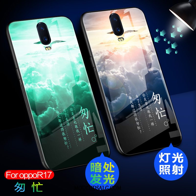 Oppo R17 Etui Glas Cover Beskyttelse Anti-fald Trend