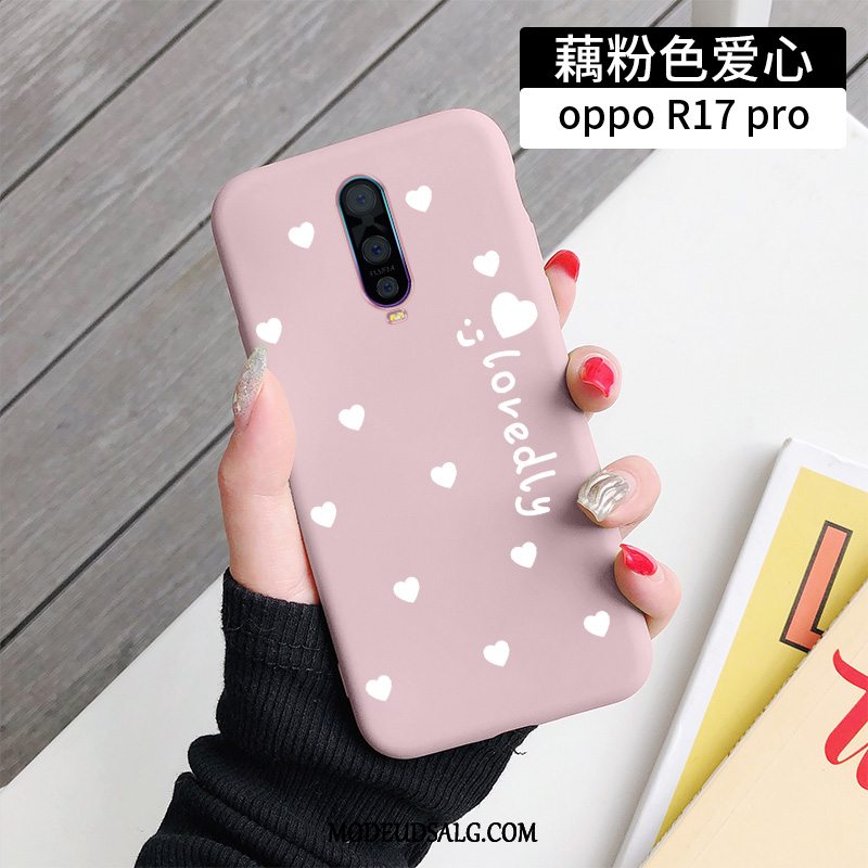 Oppo R17 Pro Etui Anti-fald Silikone Lyserød Cover Tynd