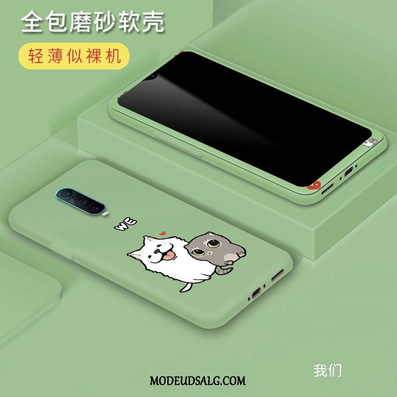 Oppo R17 Pro Etui / Cover Anti-fald Grøn Simple Hærdning Cartoon