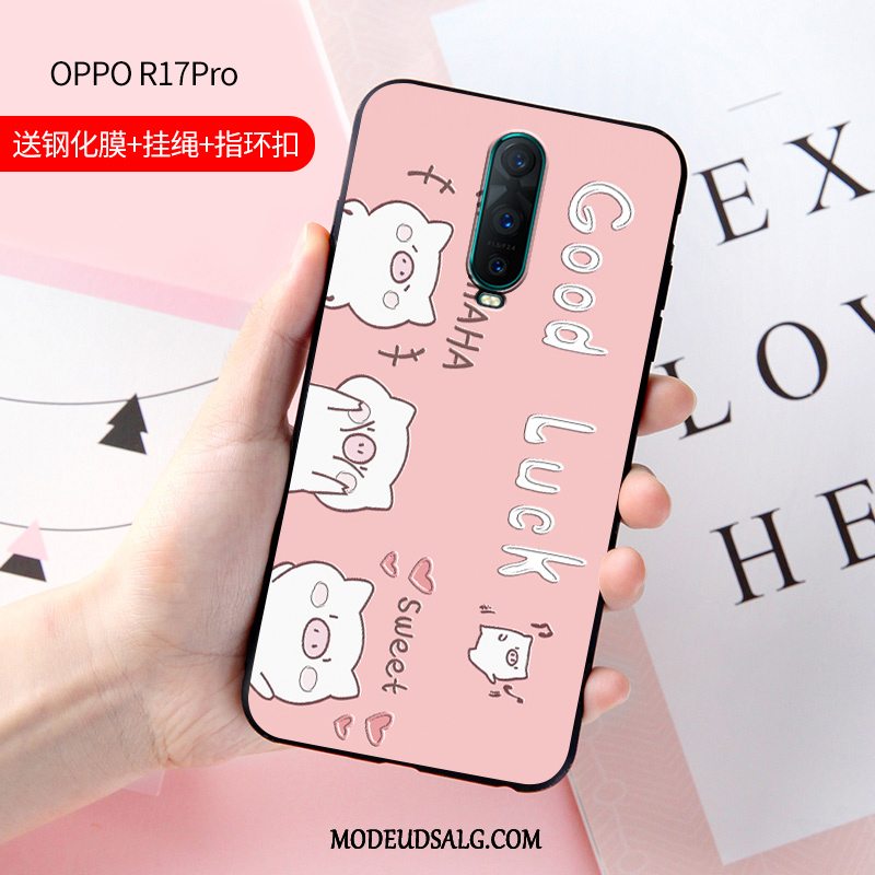 Oppo R17 Pro Etui / Cover Relief Beskyttelse Trend Anti-fald Net Red